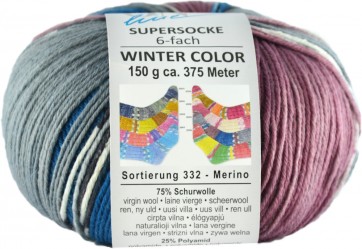 ONline Supersocke 150 merino extrafine Winter color # 2800 *6ply Sort. 332