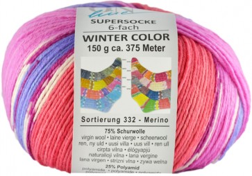 ONline Supersocke 150 merino extrafine Winter color # 2802 *6ply Sort. 332