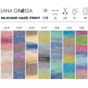 Lana Grossa Silkhair Haze print # 1213 50gr.