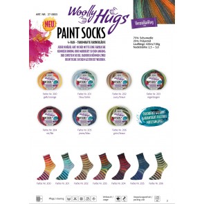 Woolly Hugs paint socks # 200 4ply 100gr